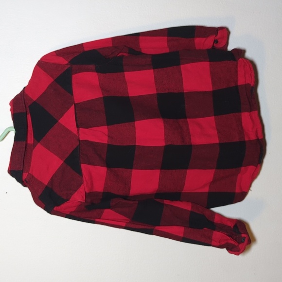 3 for $10 Bundle Sale! French Toast Red + Black Buffalo Plaid Flannel Shirt Sz 7 - Picture 3 of 3